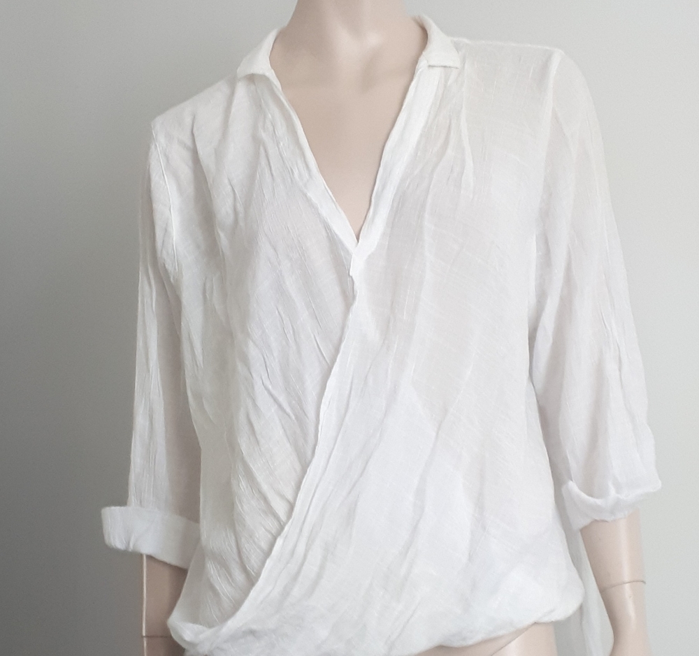 Dex | V-neck Crossover Wrap Blouse